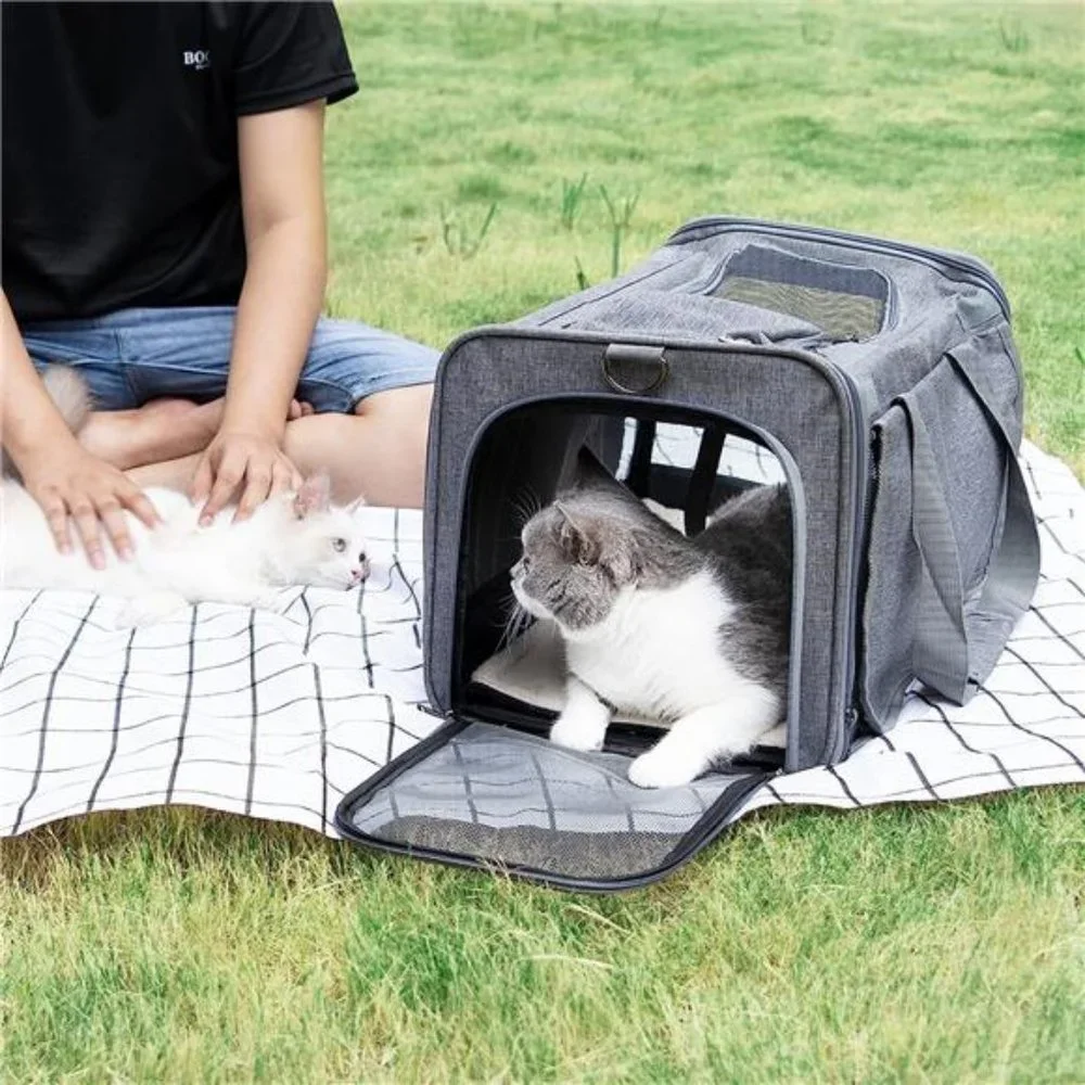 Pet Carrier for Large Cats, Soft-Sided Cat Carrier for Medium Big Cats and Puppy